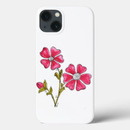 Schattige Griljige Roze Bloemen Case-Mate iPhone Case