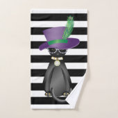 Schattige Grille Kat, Strepen Bad Handdoek (Handdoek)