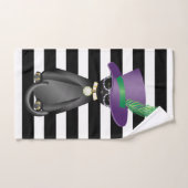Schattige Grille Kat, Strepen Bad Handdoek (Handdoek)