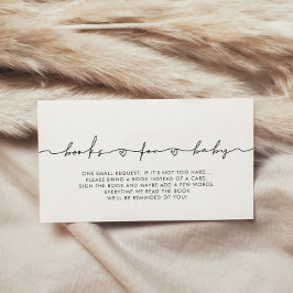 Schattige grillig baby shower boek aanvraagkaart informatiekaartje