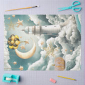 Schattige grillig Baby shower decoupage weefsel pa Tissuepapier (Craft)