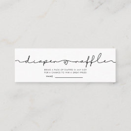 Schattige grillig baby shower luier loterij ticket