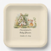 Schattige grillig Baby shower | Papieren Bordje (Voorkant)