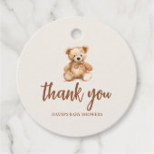 Schattige grillig Beer Bedankjes Labels (Voorkant)