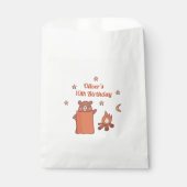 Schattige grillig Beer Camping Verjaardag Bedankzakje (Voorkant)