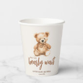 Schattige grillig Beer Papieren Bekers (Achterkant)