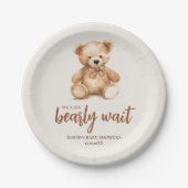 Schattige grillig Beer Papieren Bordje (Voorkant)