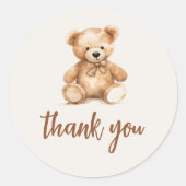 Schattige grillig Beer Ronde Sticker (Voorkant)