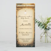 Schattige grillig betoverd bos scroll Baby shower Kaart (Staand voorkant)