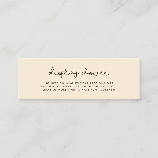 Schattige grillig Display douchekaartinzetstuk Mini Visitekaartje (Voorkant)