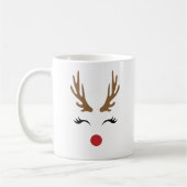 Schattige grillig feestelijk kerstrendier koffiemok (Links)