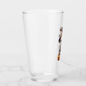 Schattige, grillig Halloweenskelet Glas (Rechts)