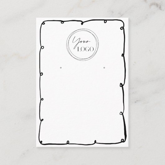 Schattige grillig Lijst Voeg zakelijke Logo QR-cod Visitekaartje (Voorkant)