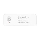 Schattige grillig meisje oneven Sokken Pet Cartoon Etiket (Voorkant)