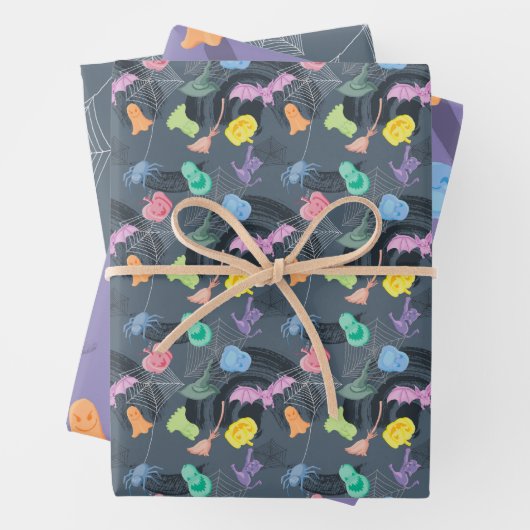 Schattige grillig patroon van Halloween Inpakpapier Vel (In situ)