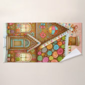Schattige, grillig peperkoekhuis badhanddoek (Badhanddoek)