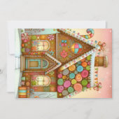 Schattige, grillig peperkoekhuis feestdagenkaart (Voorkant)