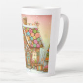 Schattige, grillig peperkoekhuis latte mok (Rechterhoek)