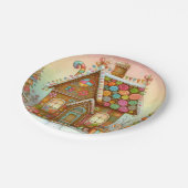 Schattige, grillig peperkoekhuis papieren bordje (Gekanteld)