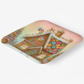 Schattige, grillig peperkoekhuis papieren bordje (Gebogen)