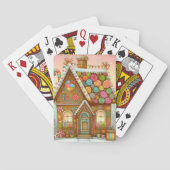 Schattige, grillig peperkoekhuis pokerkaarten (Achterkant)