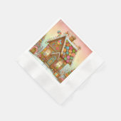 Schattige, grillig peperkoekhuis servet (Hoek)