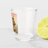 Schattige, grillig peperkoekhuis shot glas (Rechts)