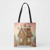 Schattige, grillig peperkoekhuis tote bag (Voorkant)