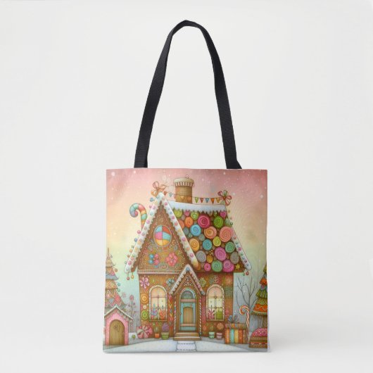 Schattige, grillig peperkoekhuis tote bag (Voorkant)