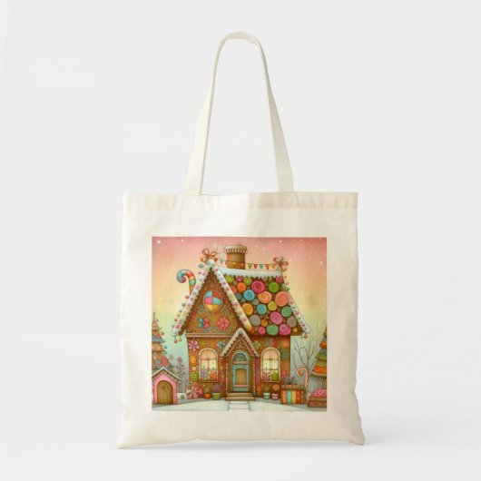 Schattige, grillig peperkoekhuis tote bag (Voorkant)