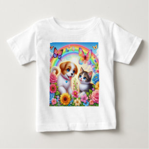 Schattige/grillig puppy/kitten regenboog