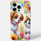 Schattige/grillig puppy/kitten regenboog Case-Mate iPhone case (Achterkant)