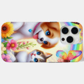 Schattige/grillig puppy/kitten regenboog Case-Mate iPhone case (Achterkant (horizontaal))