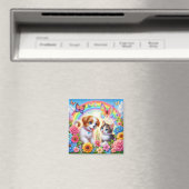 Schattige/grillig puppy/kitten regenboog magneet (Insitu (Vaatwasser))