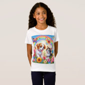 Schattige/grillig puppy/kitten regenboog t-shirt (Voorkant volledig)
