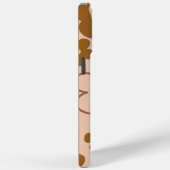 Schattige grillig retro bruin bloemenpatroon Case-Mate iPhone case (Achterkant / Rechts)