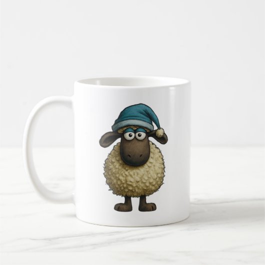 Schattige grillig schaap met kerstcadeau Pet Grapp Koffiemok (Links)