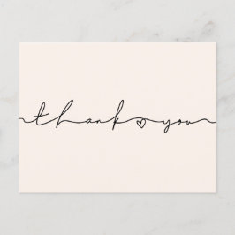 Schattige grillig script Baby shower Dank u Briefkaart