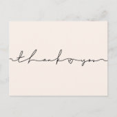 Schattige grillig script Baby shower Dank u Briefkaart (Voorkant)