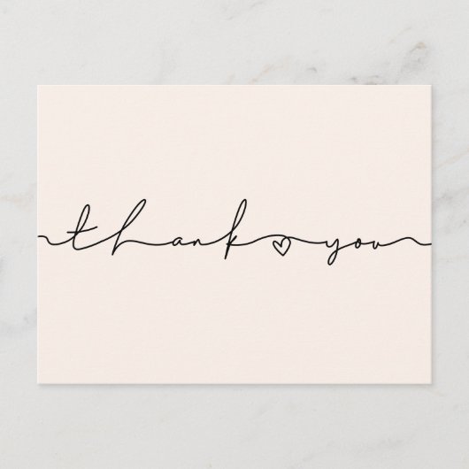 Schattige grillig script Baby shower Dank u Briefkaart (Voorkant)