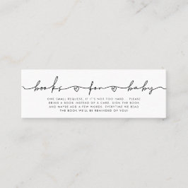 Schattige grillig script Boeken voor baby aanvraag Mini Visitekaartje