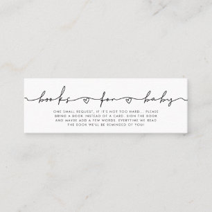 Schattige grillig script Boeken voor baby aanvraag Mini Visitekaartje