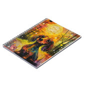 Schattige grillige Dachshund Puppy in het bos Notitieboek (Linkerzijde)