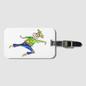 Schattige grillige dansende koe bagagelabel (Voorkant (horizontaal))