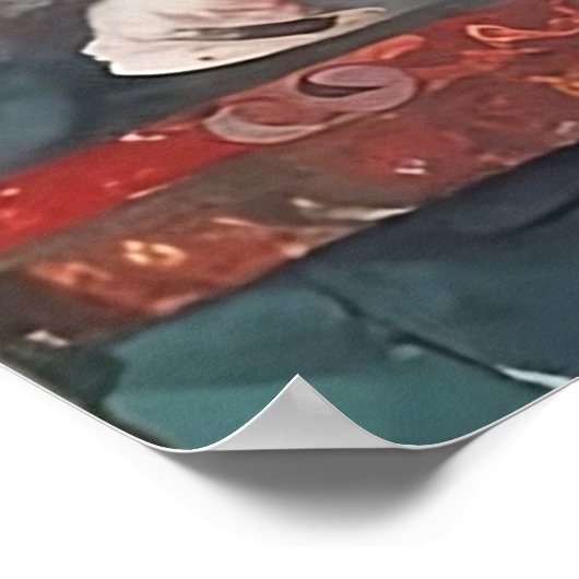 Schattige grillige dashond puppy in het bos poster (Hoek)