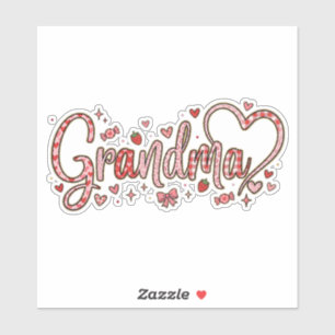 Schattige, grillige en warme oma sticker