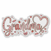 Schattige, grillige en warme oma sticker (Voorkant)