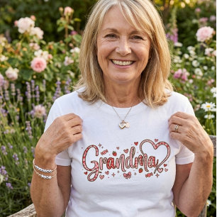Schattige, grillige en warme oma t-shirt