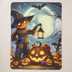 Schattige, grillige Halloween vogelverschrikker & Sherpa Deken
