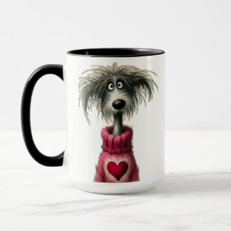 Schattige grillige hond mok